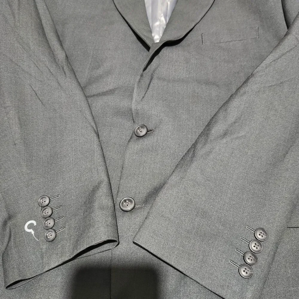 Haggar Mens Blazer Size 50R Gray Tailored Fit Travel Performance.   New